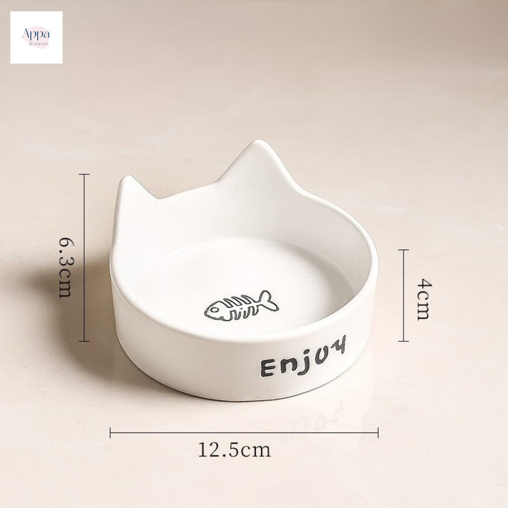 Cat Bowl Black Ceramic Dog Bowl Black Bowl Cat Food Bowl Dog Drink Cat Food Bowl Pet Water Bowl Anti-knock
