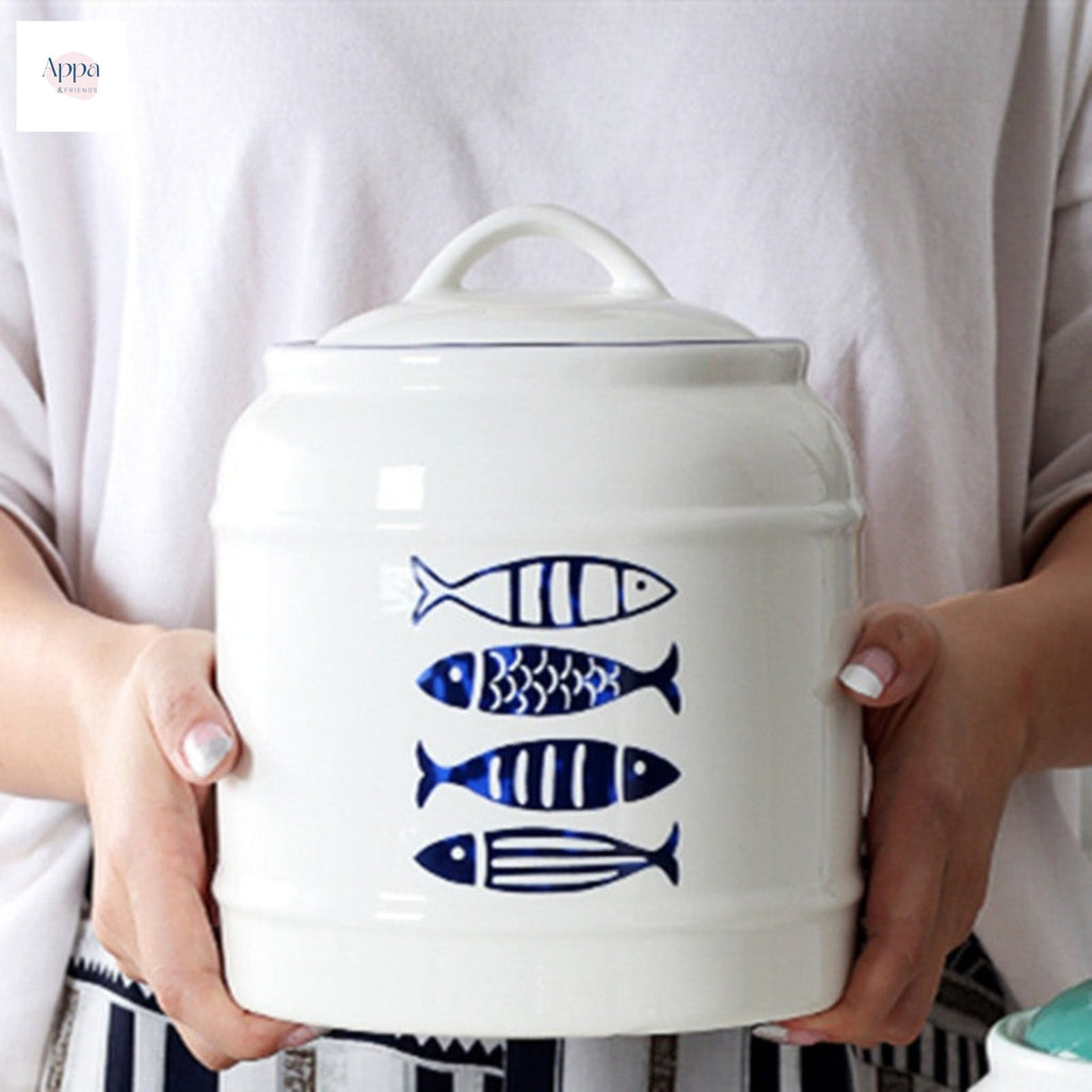 Cross-border cat and dog pet ceramic storage jar sealed jar dog food cat food snack ceramic storage jar grain storage bucket logo