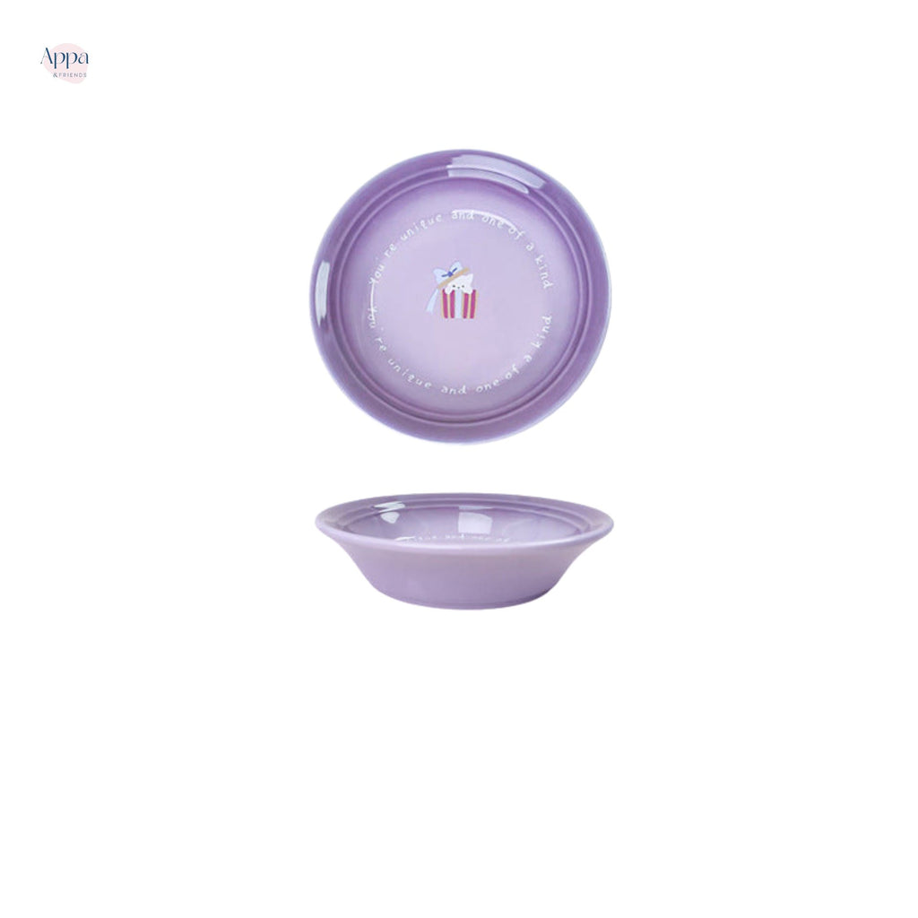 Creative Color Pre-meal Plate with Square Bowl Rack Cute Ceramic Bowl Cat Water Bowl Dog Bowl Neck Protection Leak-proof Bowl