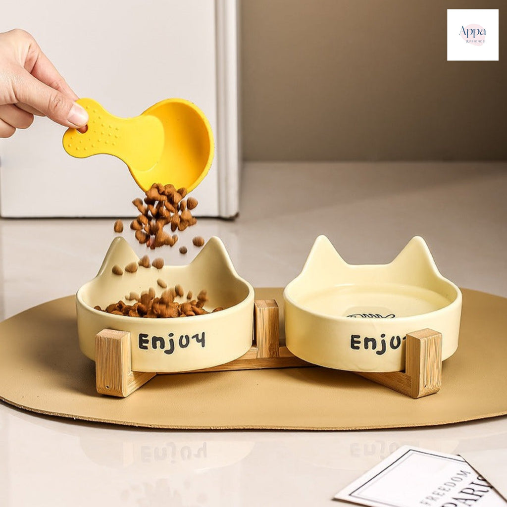 Cat Bowl Black Ceramic Dog Bowl Black Bowl Cat Food Bowl Dog Drink Cat Food Bowl Pet Water Bowl Anti-knock