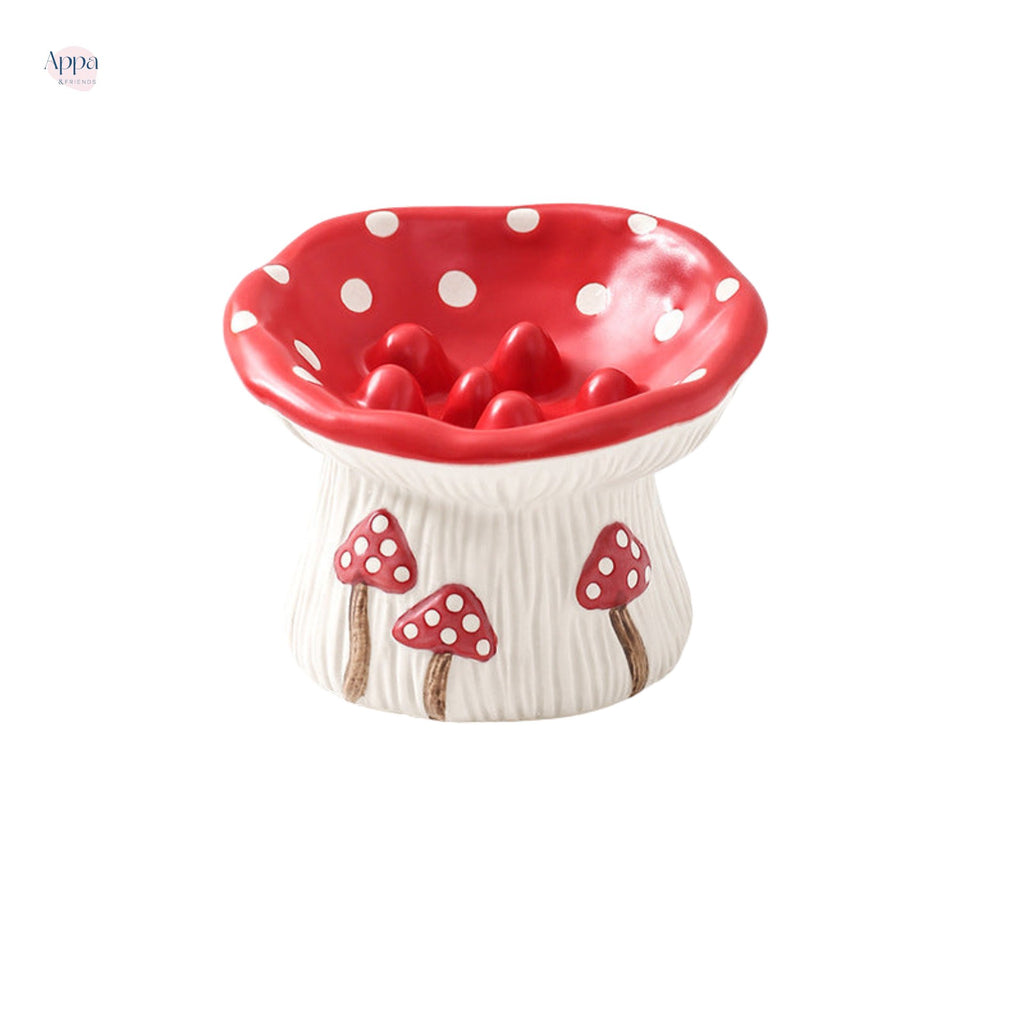 Creative Mushroom-shaped Tall Pet Bowl Cappy Cat Bowl Dog Bowl Household Cat and Dog Food Basin Drinking Bowl Cat Rice Bowl