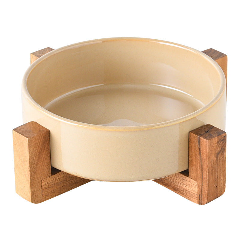 Japanese Style Kiln Change Ceramic Pet Cat Bowl Dog Bowl Medium Size Dog Puppy Slow Food Bowl Anti-choking Slow Food Bowl Anti-knock