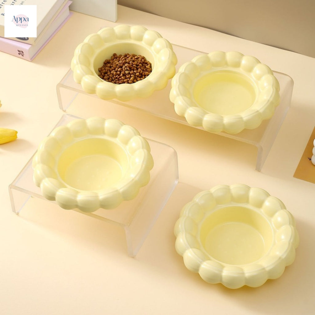 Creative Biscuit Bowl with acrylic rack Household Pet Bowl High-foot Cat Bowl Cat and Dog Supplies Food Basin Dog Bowl Anti-knock