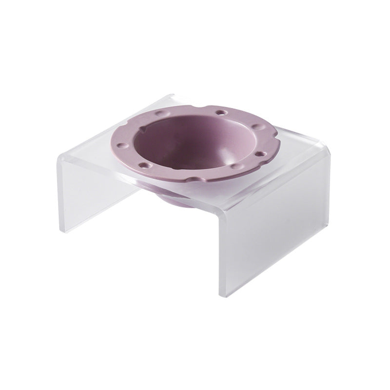 Acrylic cat bowl rack double Bowl cheese creative pet bowl ceramic dog bowl protective cervical spine cat food bowl small dog bowl