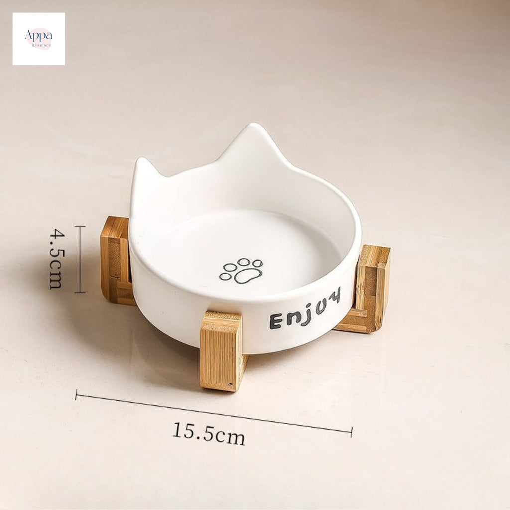 Cat Bowl Black Ceramic Dog Bowl Black Bowl Cat Food Bowl Dog Drink Cat Food Bowl Pet Water Bowl Anti-knock