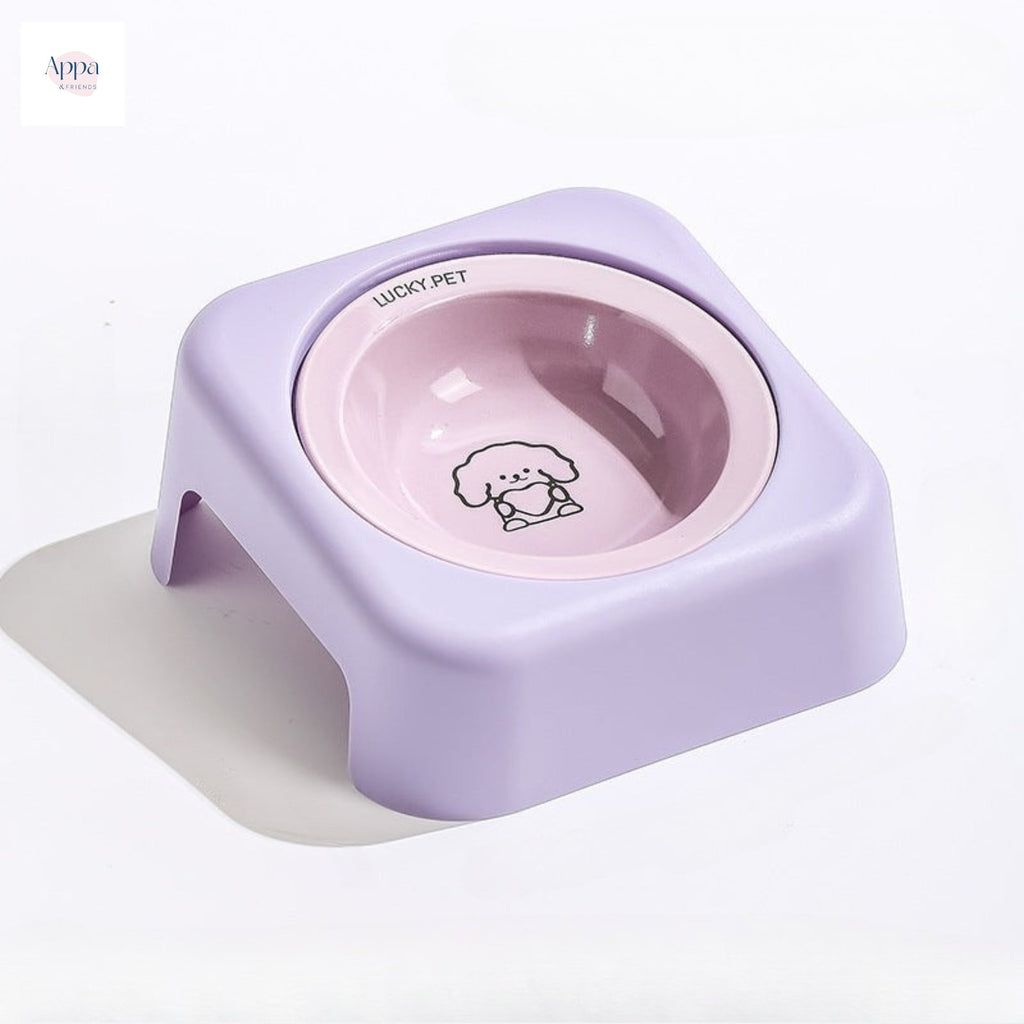 Creative Cartoon Flying Saucer Bowl with Bowl Rack Household Ceramic Pet Bowl Cat Food Bowl Dog Bowl High Beauty Value Cat and Dog Food Basin