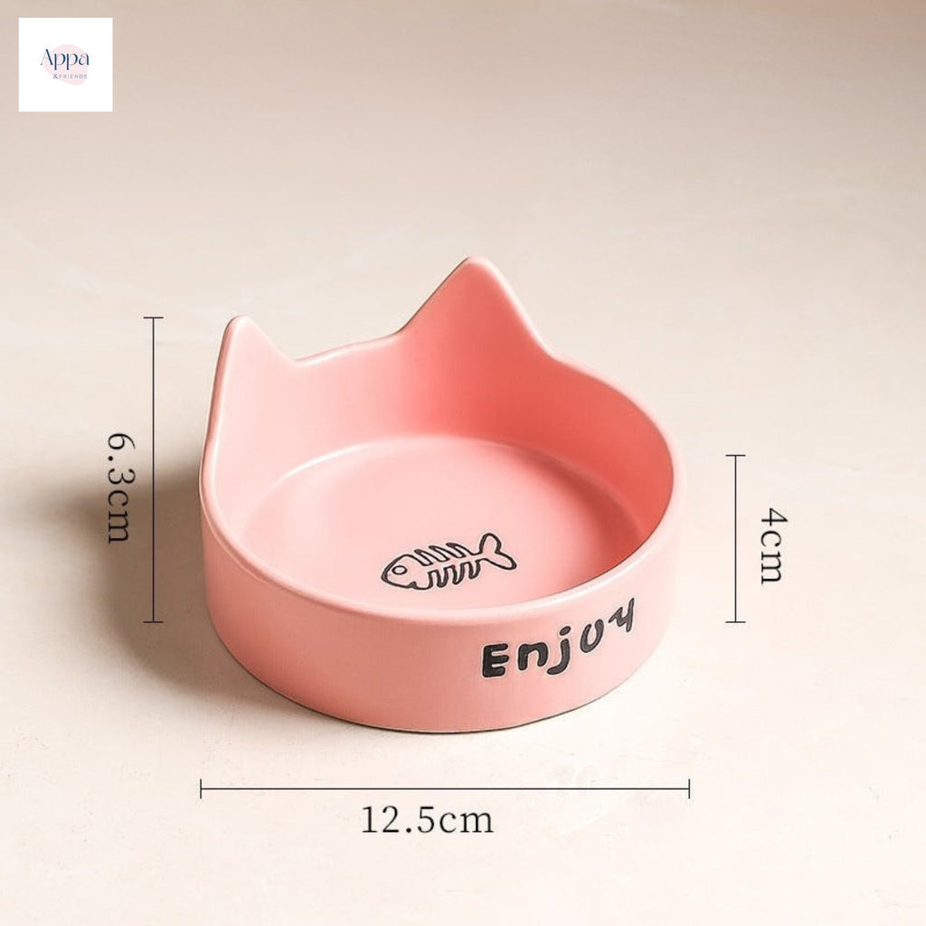 Cat Bowl Black Ceramic Dog Bowl Black Bowl Cat Food Bowl Dog Drink Cat Food Bowl Pet Water Bowl Anti-knock