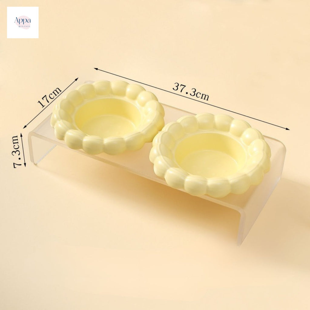 Creative Biscuit Bowl with acrylic rack Household Pet Bowl High-foot Cat Bowl Cat and Dog Supplies Food Basin Dog Bowl Anti-knock