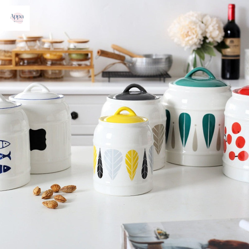Cross-border cat and dog pet ceramic storage jar sealed jar dog food cat food snack ceramic storage jar grain storage bucket logo