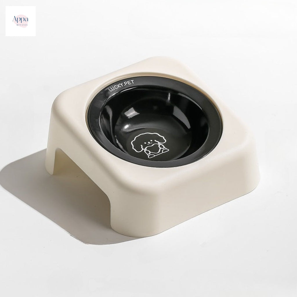 Creative Cartoon Flying Saucer Bowl with Bowl Rack Household Ceramic Pet Bowl Cat Food Bowl Dog Bowl High Beauty Value Cat and Dog Food Basin