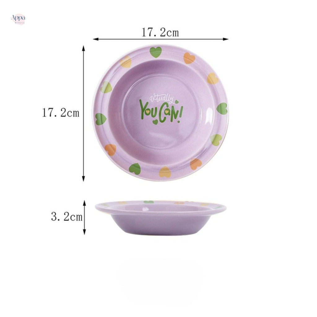 Creative Cartoon Edge Protection UFO Plate Household Ceramic Pet Bowl Cat Bowl Dog Bowl Pet Supplies Food Basin Cat Rice Bowl