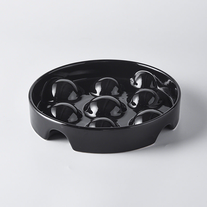 Ball-shaped Slow-eating Bowl for Dogs Ceramic Slow-eating Bowl for Anti-choking Slow-eating Cat Bowl for Dogs Anti-overturning Protection for Cervical Vertebra Pet