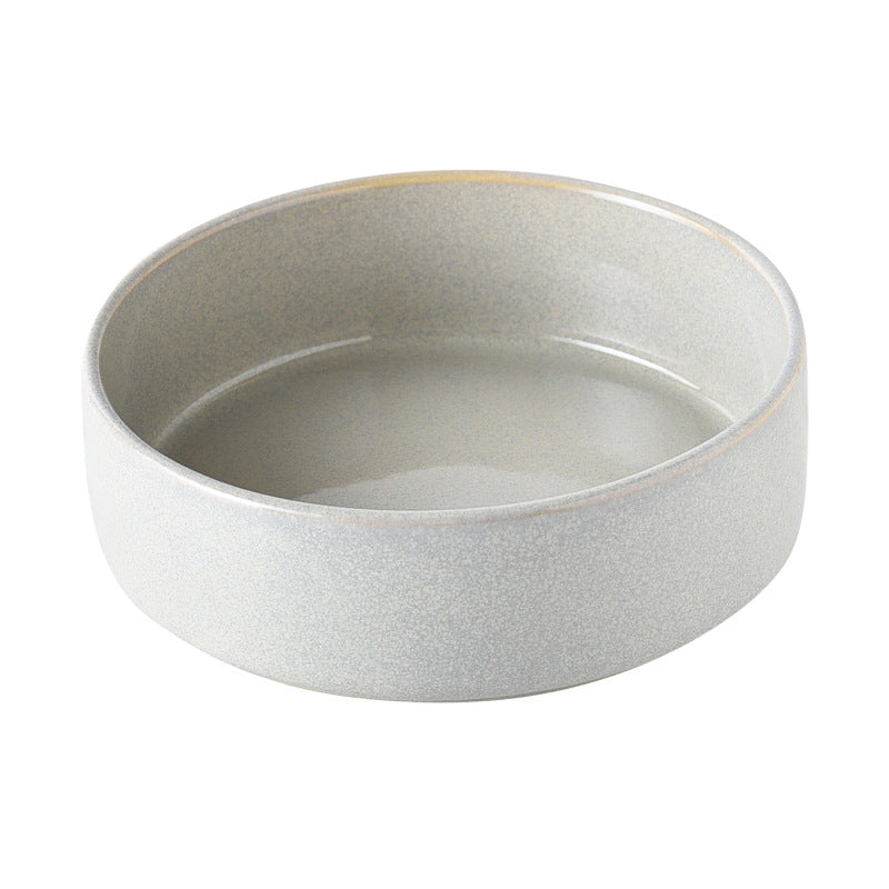 Japanese Style Kiln Change Ceramic Pet Cat Bowl Dog Bowl Medium Size Dog Puppy Slow Food Bowl Anti-choking Slow Food Bowl Anti-knock