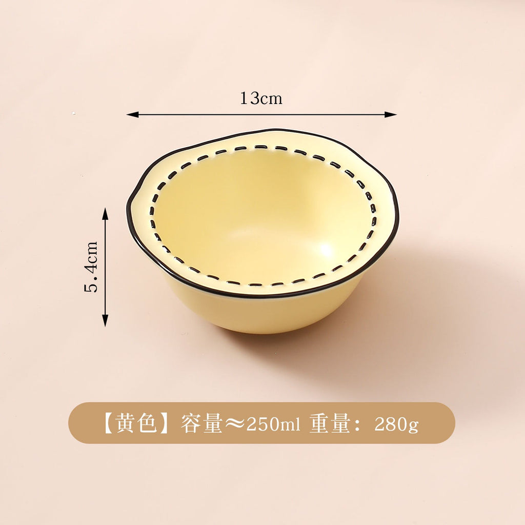 Ceramic cat bowl cat food bowl cat food bowl dog bowl dog bowl drinking bowl double bowl cervical protection Pet Bowl supplies