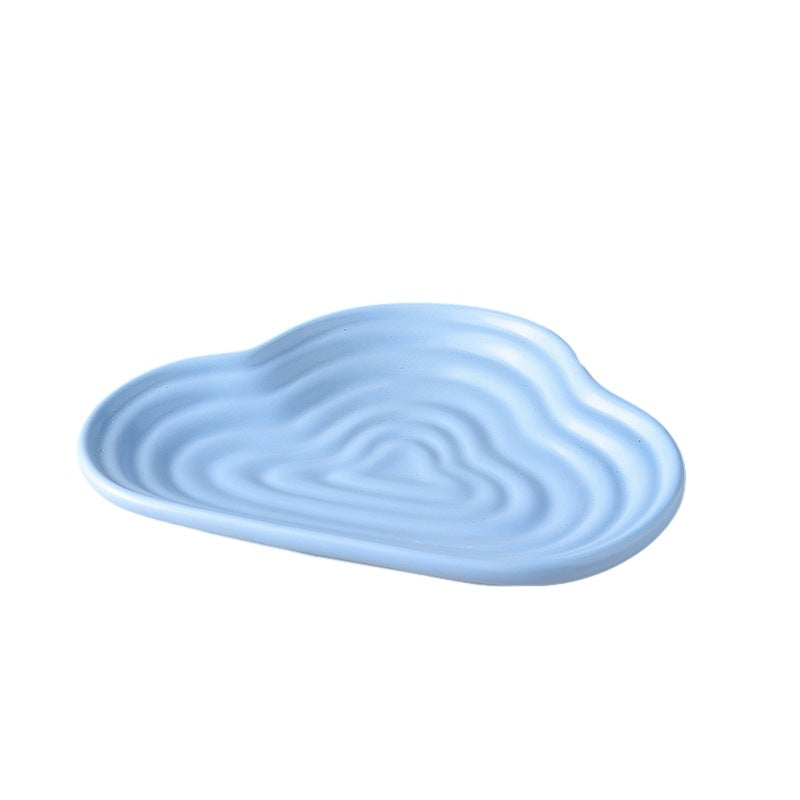 Pet supplies ceramic bowl dog bowl cat food bowl cat rice bowl water bowl clouds three-color bowl rice bowl dog food bowl