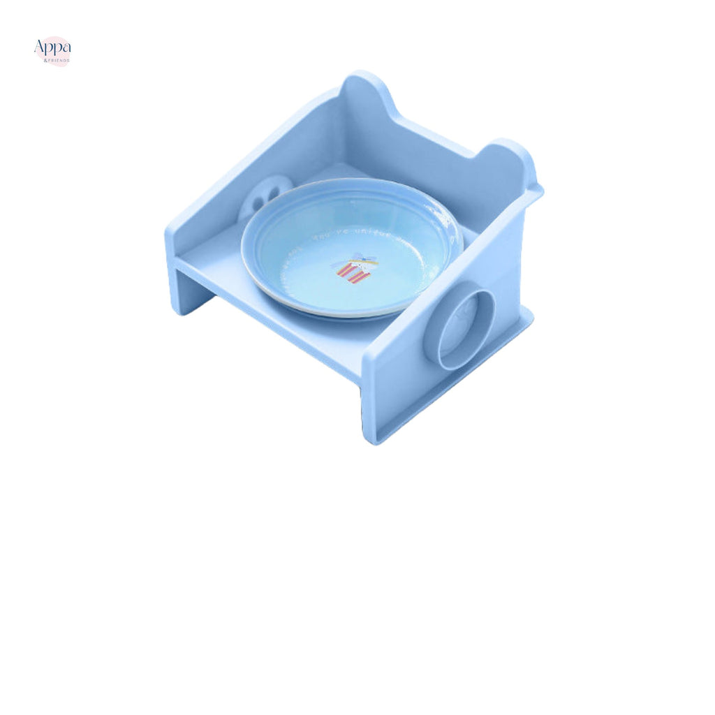 Creative Color Pre-meal Plate with Square Bowl Rack Cute Ceramic Bowl Cat Water Bowl Dog Bowl Neck Protection Leak-proof Bowl