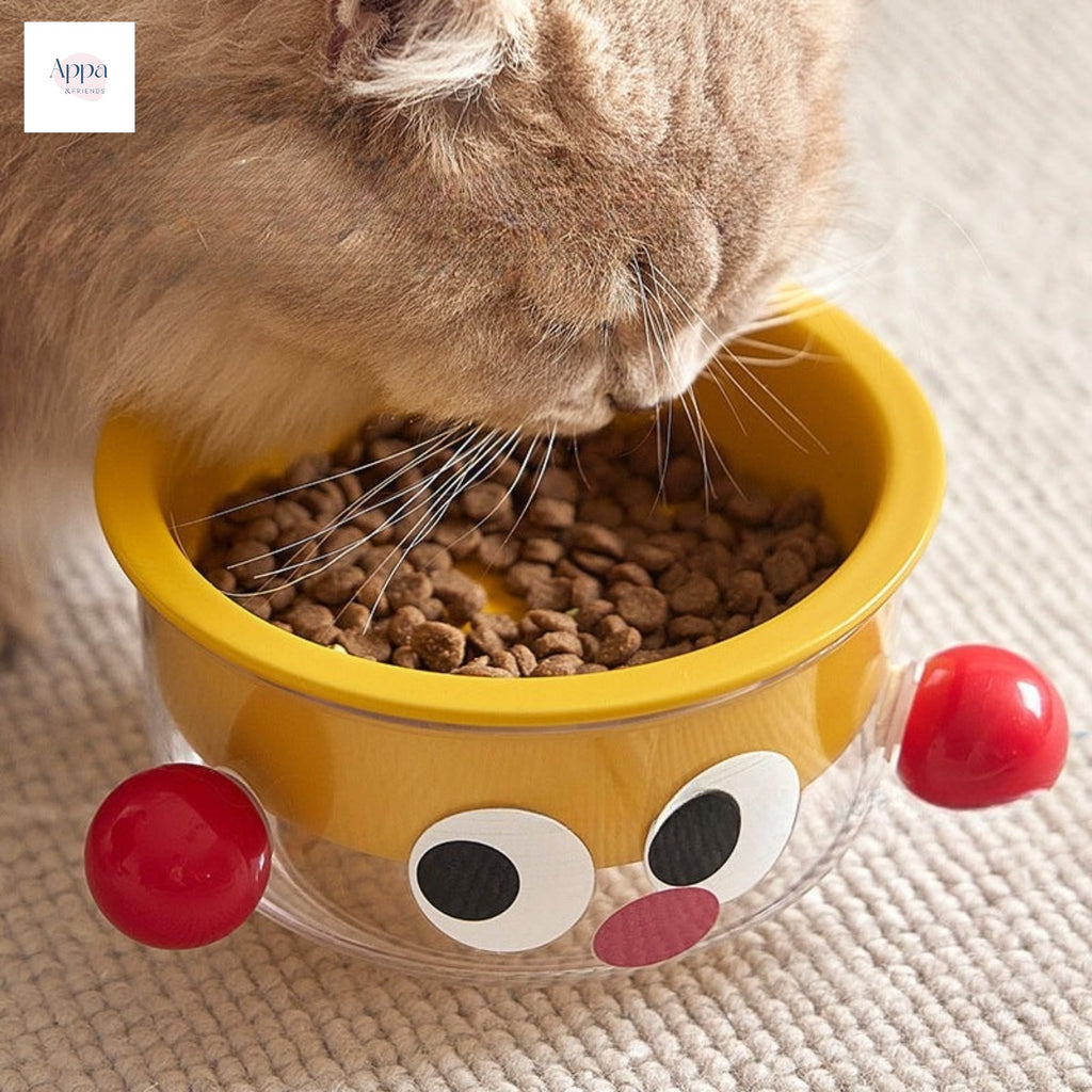 Ceramic Cat Bowl Cat Food Bowl Ceramic Pet Bowl Protection Cervical Spine Two-in-One Anti-Kumpling Double Bowl Water Bowl Pet Supplies