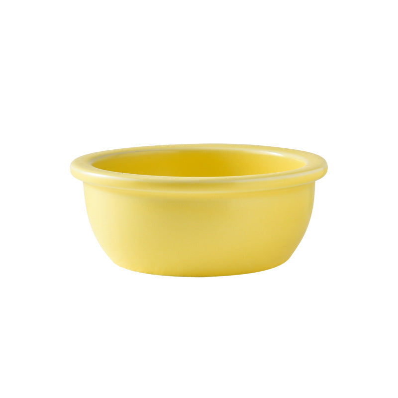 Cat Bowl Ceramic Pet Bear Ear Iron Frame Cat Single Bowl Dog Pot Cat Pot Teddy Dog Kitten Rice Pot Cat Food Bowl