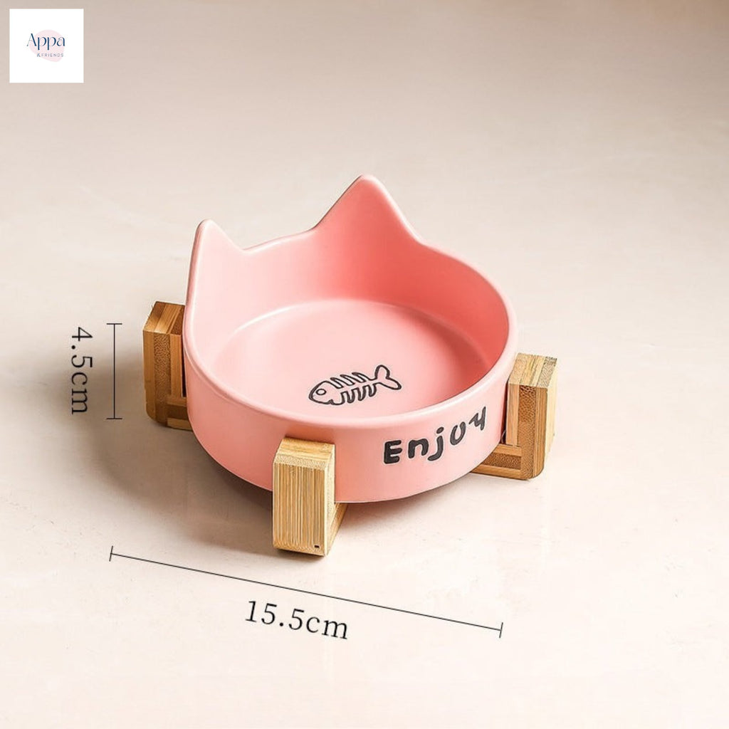 Cat Bowl Black Ceramic Dog Bowl Black Bowl Cat Food Bowl Dog Drink Cat Food Bowl Pet Water Bowl Anti-knock