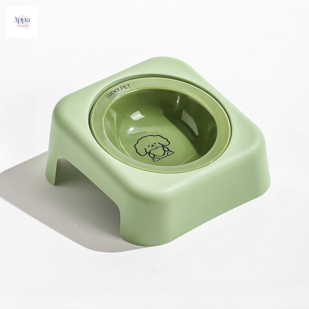 Creative Cartoon Flying Saucer Bowl with Bowl Rack Household Ceramic Pet Bowl Cat Food Bowl Dog Bowl High Beauty Value Cat and Dog Food Basin