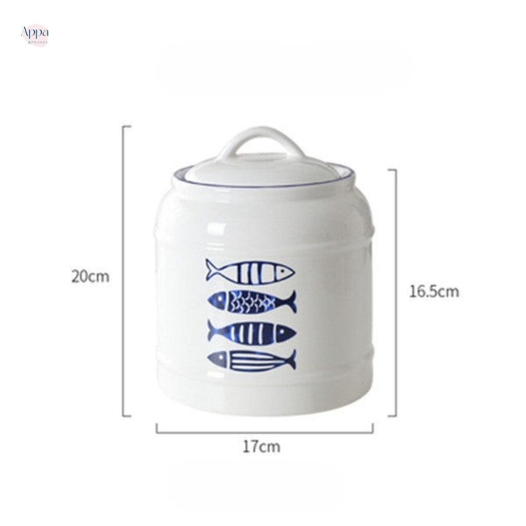 Cross-border cat and dog pet ceramic storage jar sealed jar dog food cat food snack ceramic storage jar grain storage bucket logo