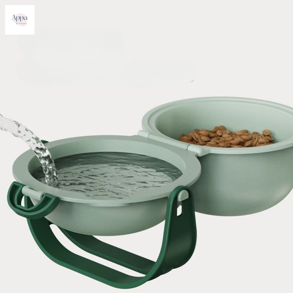 Factory custom pet bone bowl outdoor portable bowl meal logo to the picture processing brand OEM production pp