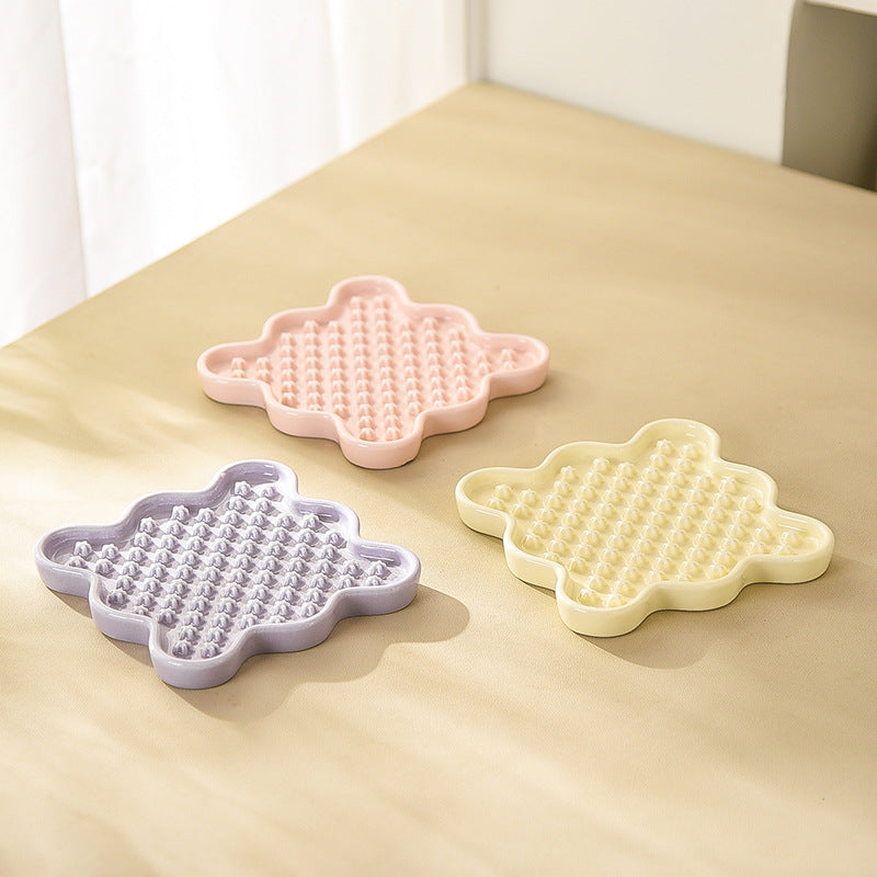 Pet Supplies Cat Rice Bowl Cat Licking Plate Dog Food Basin Cat Bowl Dog Bowl Cat Food Ceramic Plate Pet Bowl
