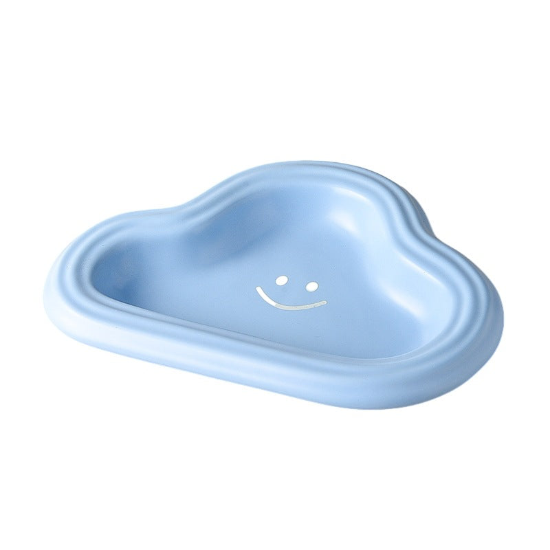 Pet supplies ceramic bowl dog bowl cat food bowl cat rice bowl water bowl clouds three-color bowl rice bowl dog food bowl
