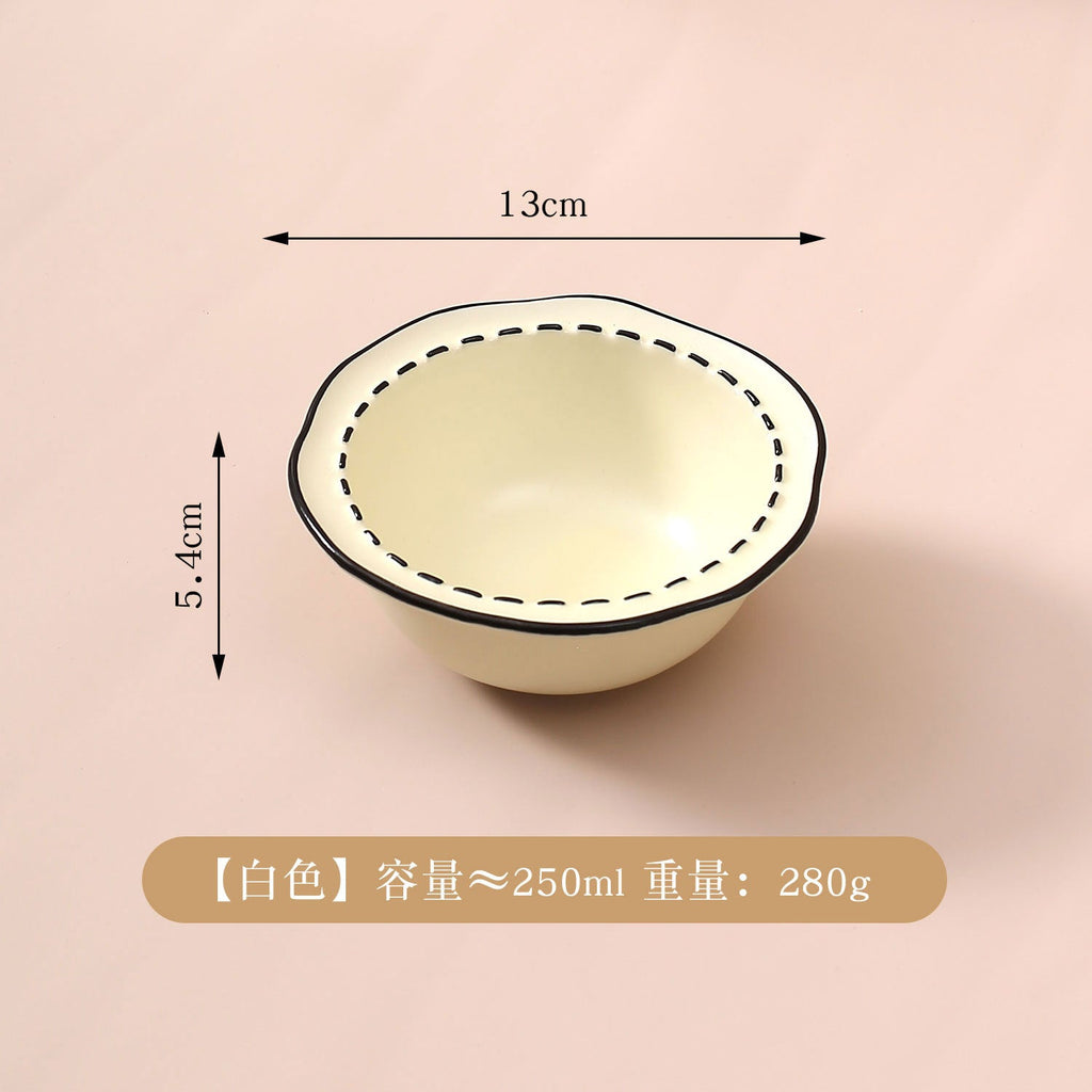 Ceramic cat bowl cat food bowl cat food bowl dog bowl dog bowl drinking bowl double bowl cervical protection Pet Bowl supplies