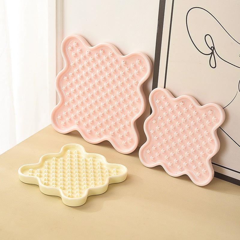 Pet Supplies Cat Rice Bowl Cat Licking Plate Dog Food Basin Cat Bowl Dog Bowl Cat Food Ceramic Plate Pet Bowl