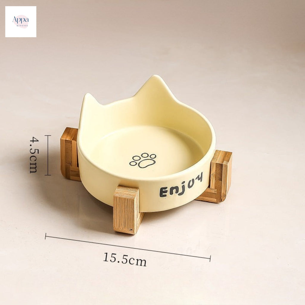 Cat Bowl Black Ceramic Dog Bowl Black Bowl Cat Food Bowl Dog Drink Cat Food Bowl Pet Water Bowl Anti-knock