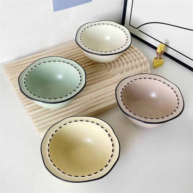 Ceramic cat bowl cat food bowl cat food bowl dog bowl dog bowl drinking bowl double bowl cervical protection Pet Bowl supplies