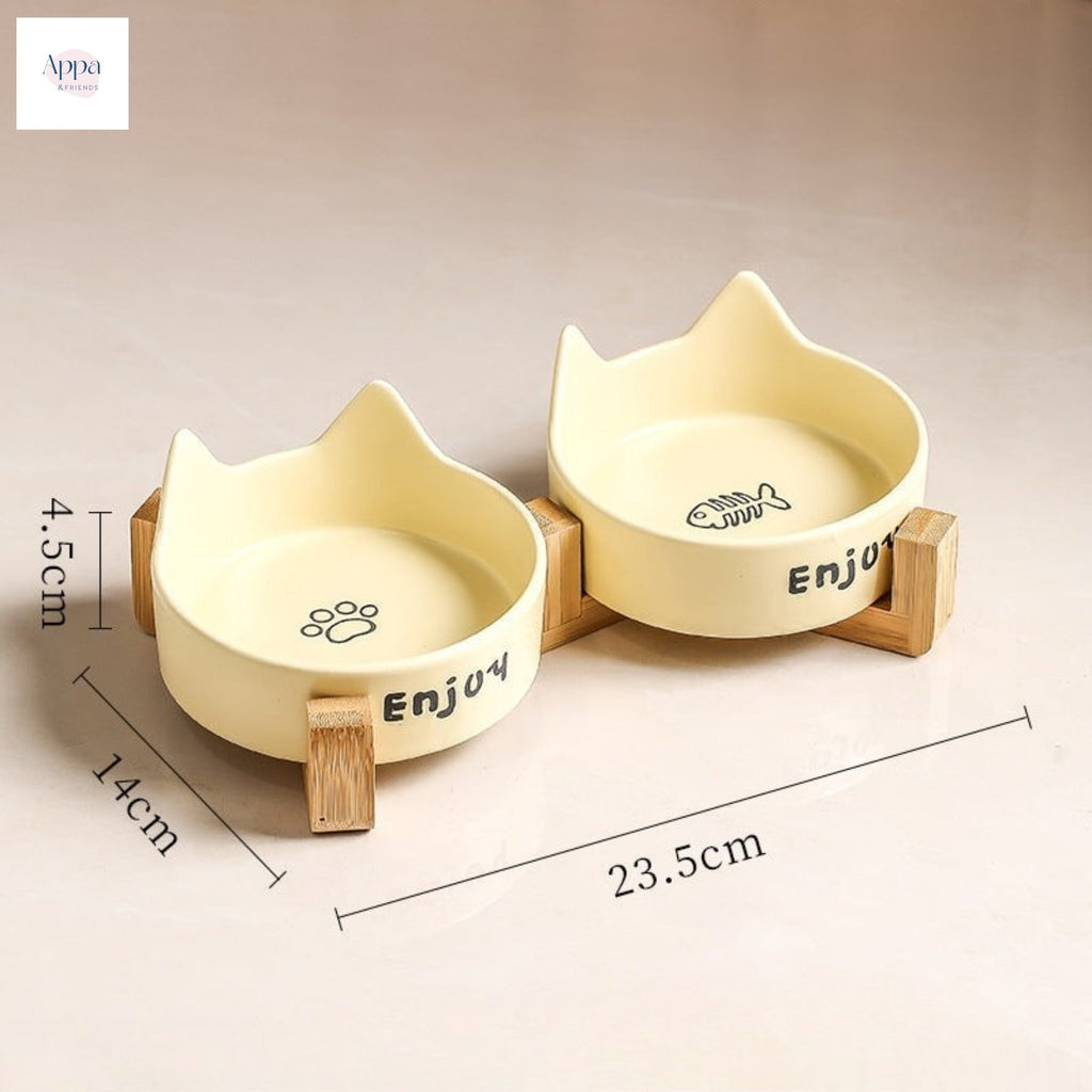 Cat Bowl Black Ceramic Dog Bowl Black Bowl Cat Food Bowl Dog Drink Cat Food Bowl Pet Water Bowl Anti-knock