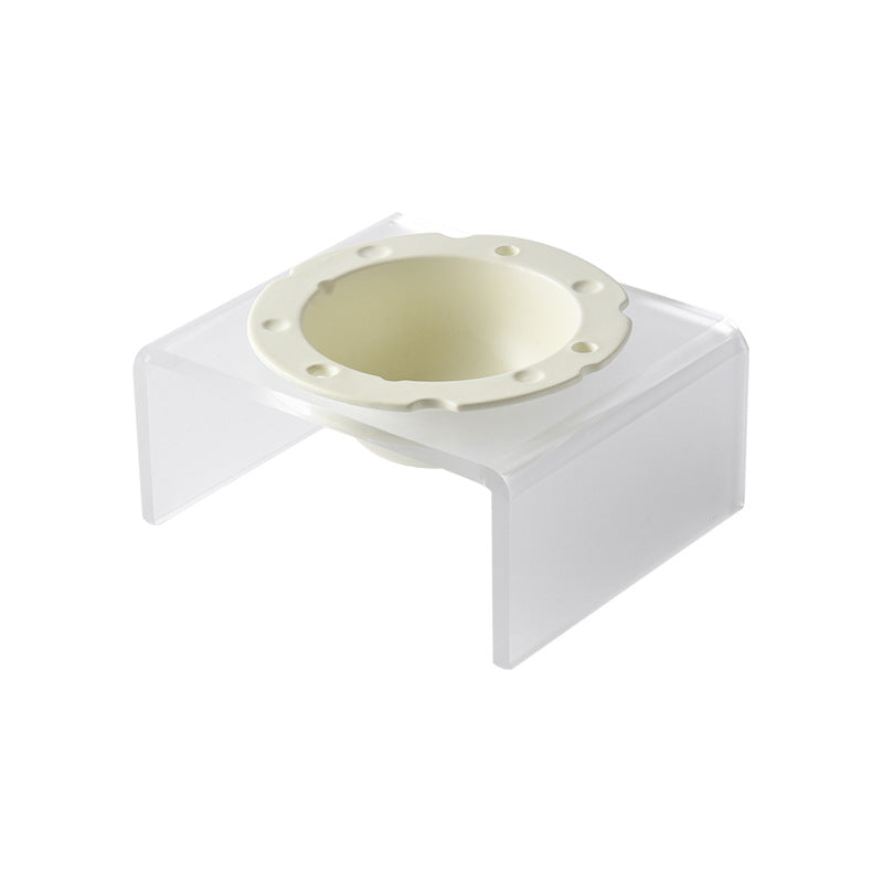 Acrylic cat bowl rack double Bowl cheese creative pet bowl ceramic dog bowl protective cervical spine cat food bowl small dog bowl