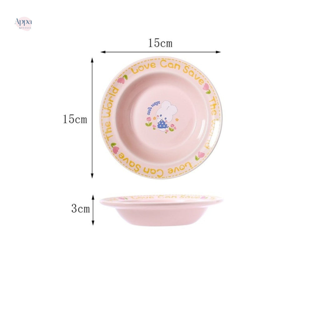 Creative Cartoon Edge Protection UFO Plate Household Ceramic Pet Bowl Cat Bowl Dog Bowl Pet Supplies Food Basin Cat Rice Bowl
