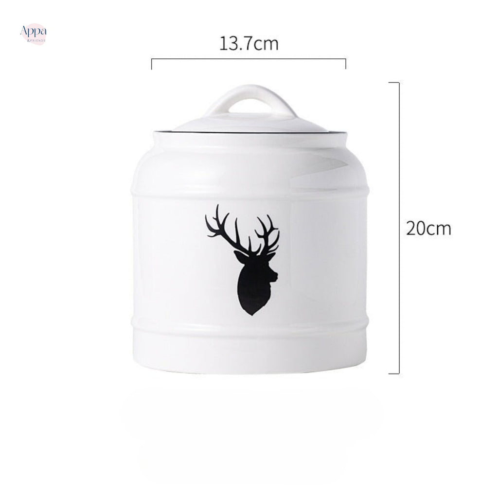 Cross-border cat and dog pet ceramic storage jar sealed jar dog food cat food snack ceramic storage jar grain storage bucket logo