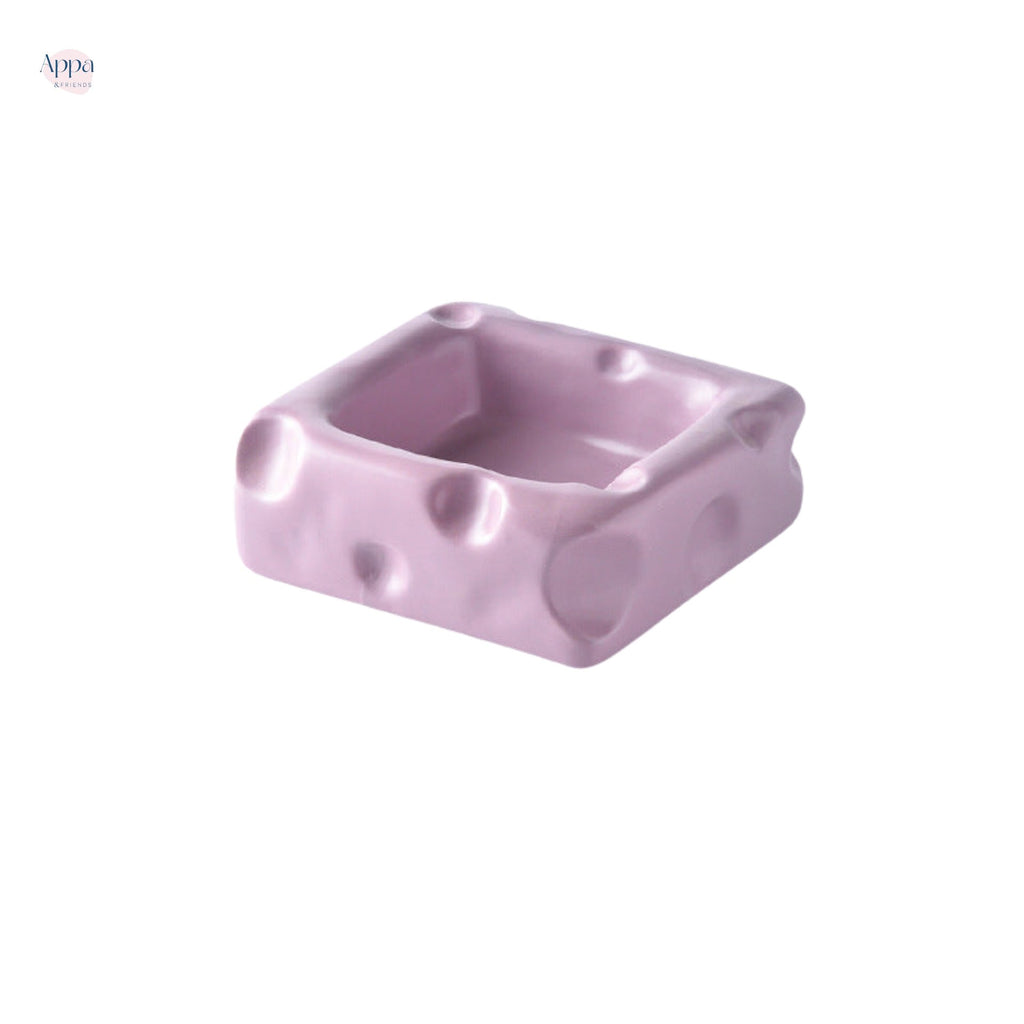 Cute ceramic bowl creative cheese shape rice bowl cat food bowl dog food bowl drinking bowl anti-knock pet supplies
