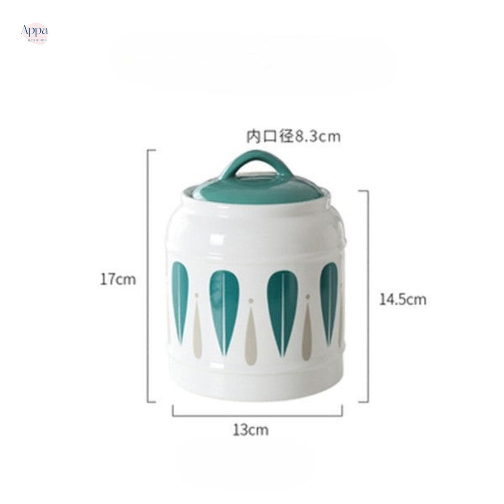 Cross-border cat and dog pet ceramic storage jar sealed jar dog food cat food snack ceramic storage jar grain storage bucket logo
