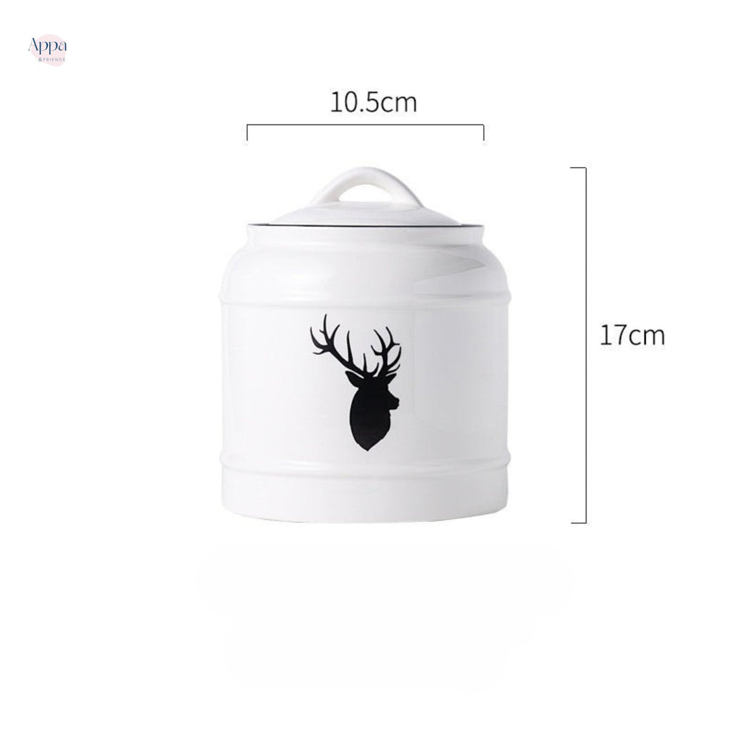 Cross-border cat and dog pet ceramic storage jar sealed jar dog food cat food snack ceramic storage jar grain storage bucket logo