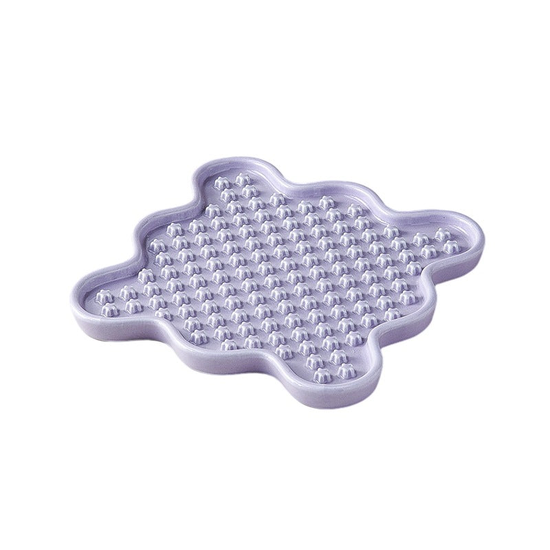 Pet Supplies Cat Rice Bowl Cat Licking Plate Dog Food Basin Cat Bowl Dog Bowl Cat Food Ceramic Plate Pet Bowl