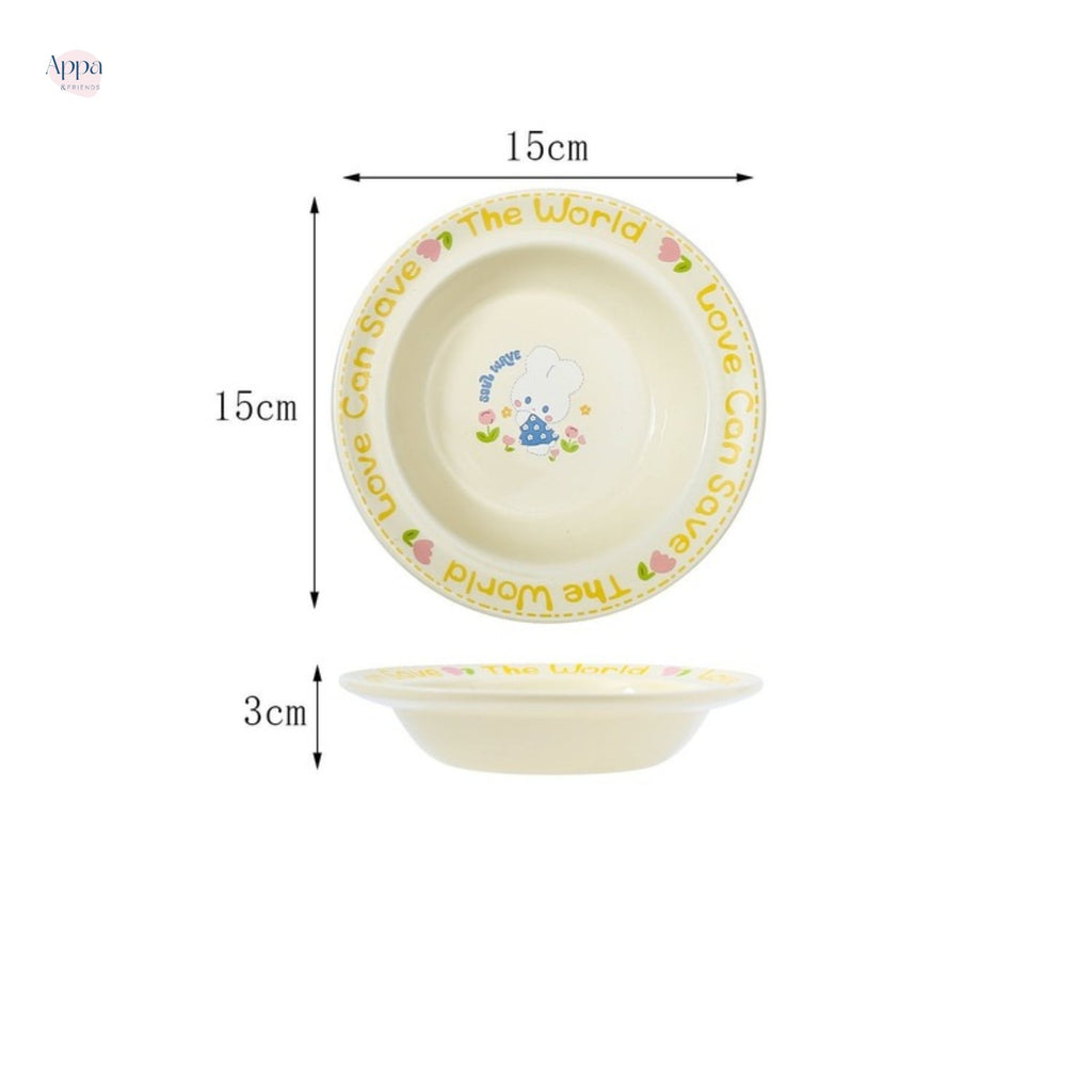 Creative Cartoon Edge Protection UFO Plate Household Ceramic Pet Bowl Cat Bowl Dog Bowl Pet Supplies Food Basin Cat Rice Bowl